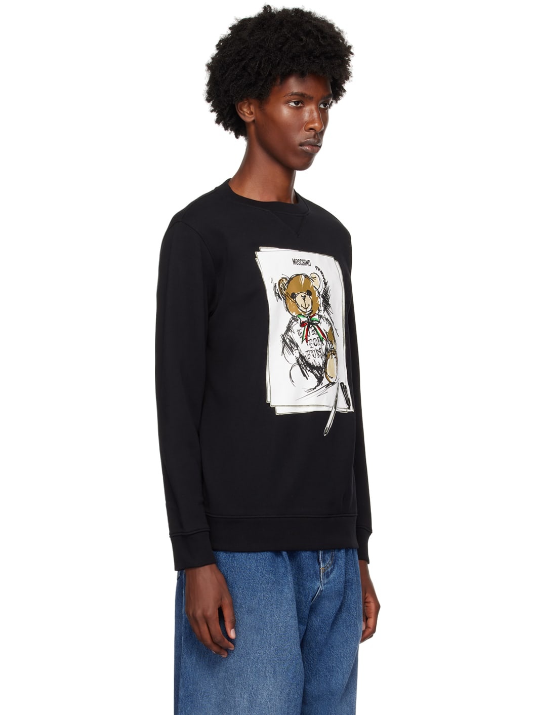 Black Teddy Bear Sweatshirt - 2