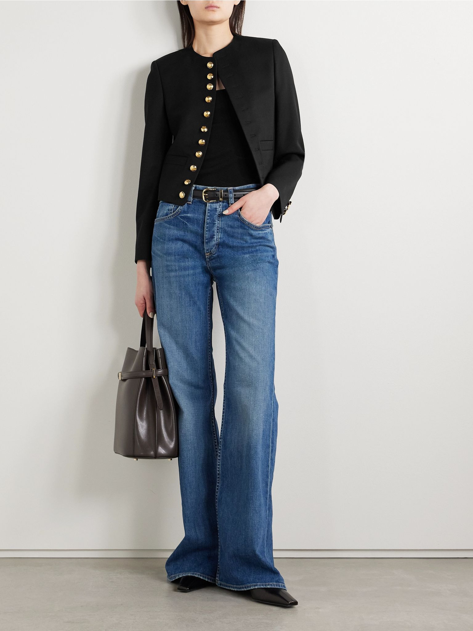 Patti wool-twill jacket Black - 2