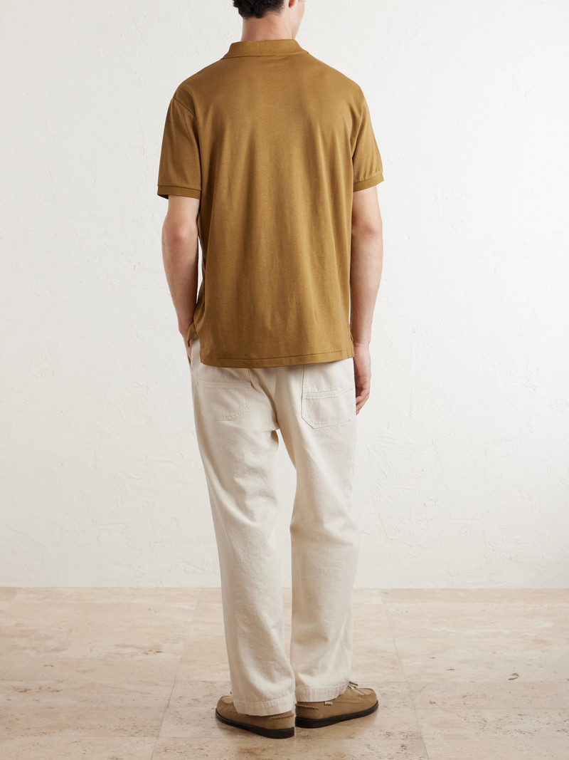 Logo-Embroidered Cotton-Jersey Polo Shirt 4
