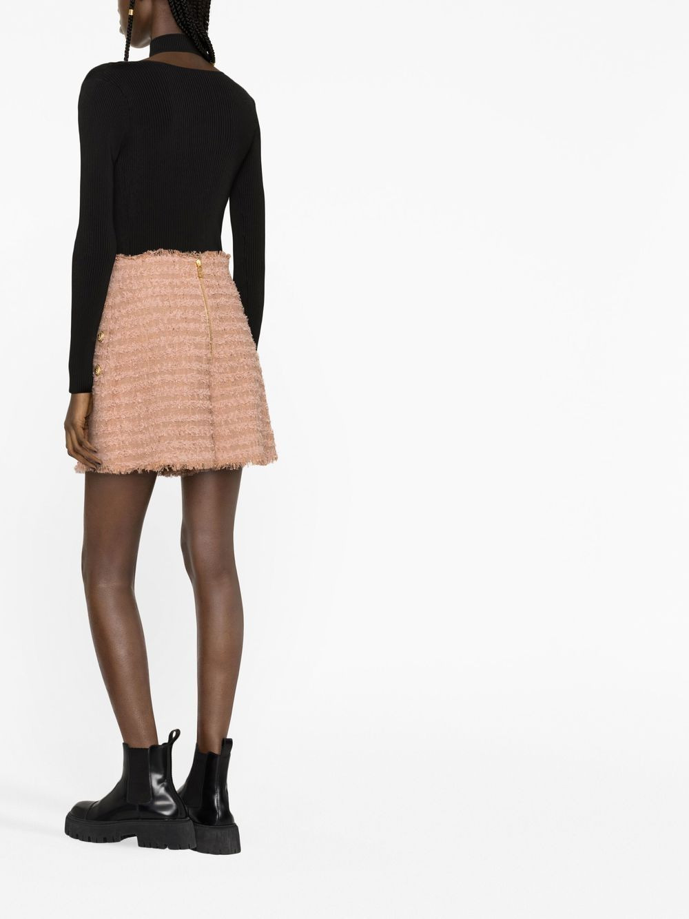 tweed high-waisted shorts - 4