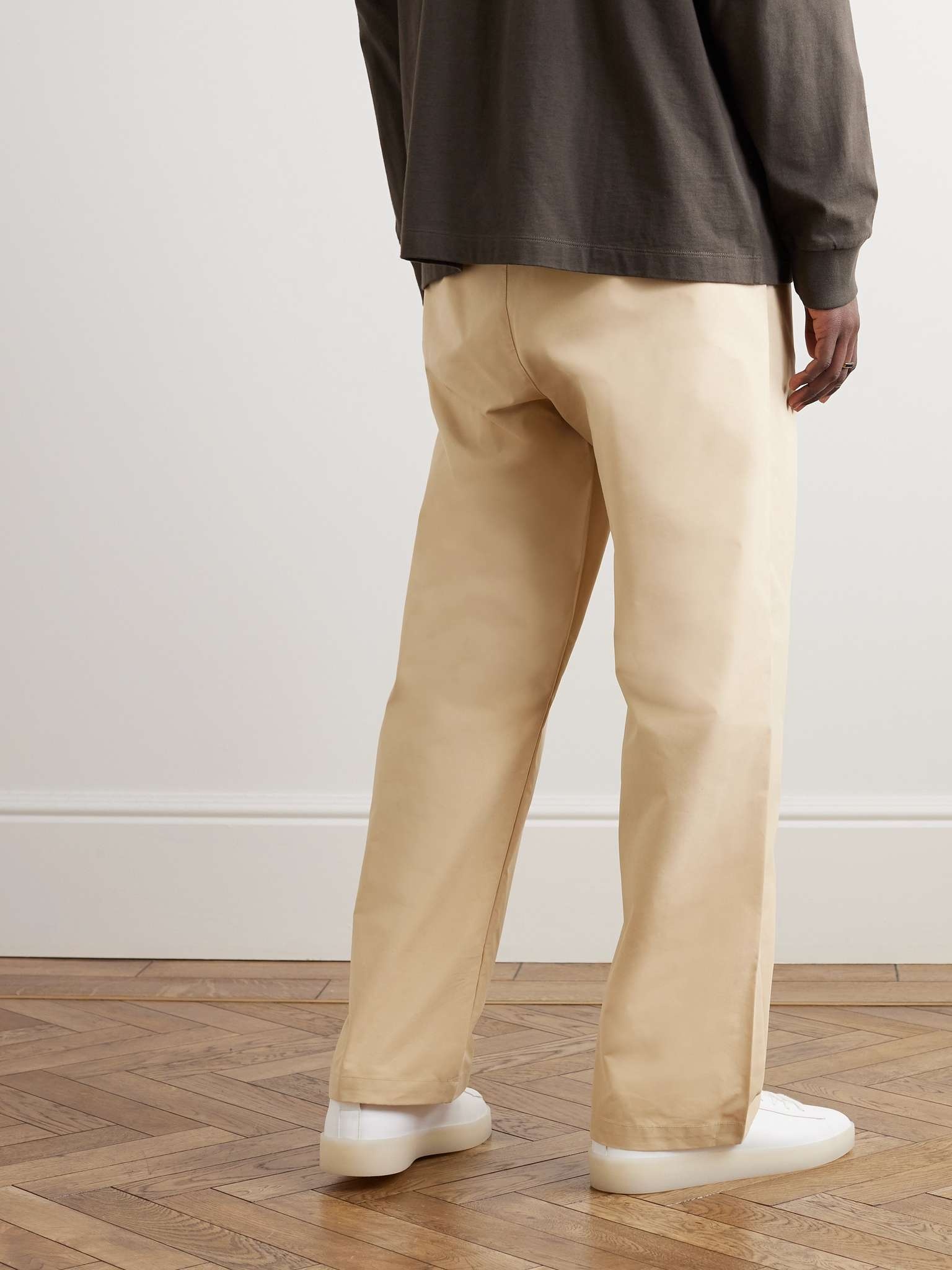 Logo-Appliquéd Cotton-Blend Twill Drawstring Trousers - 4