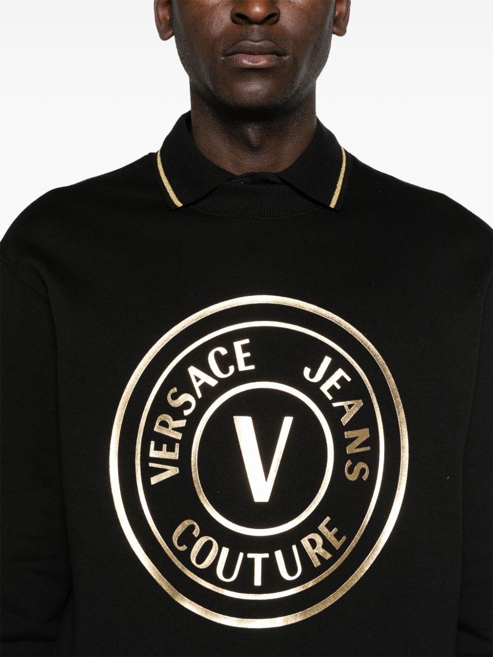 V-Emblem cotton sweatshirt - 5