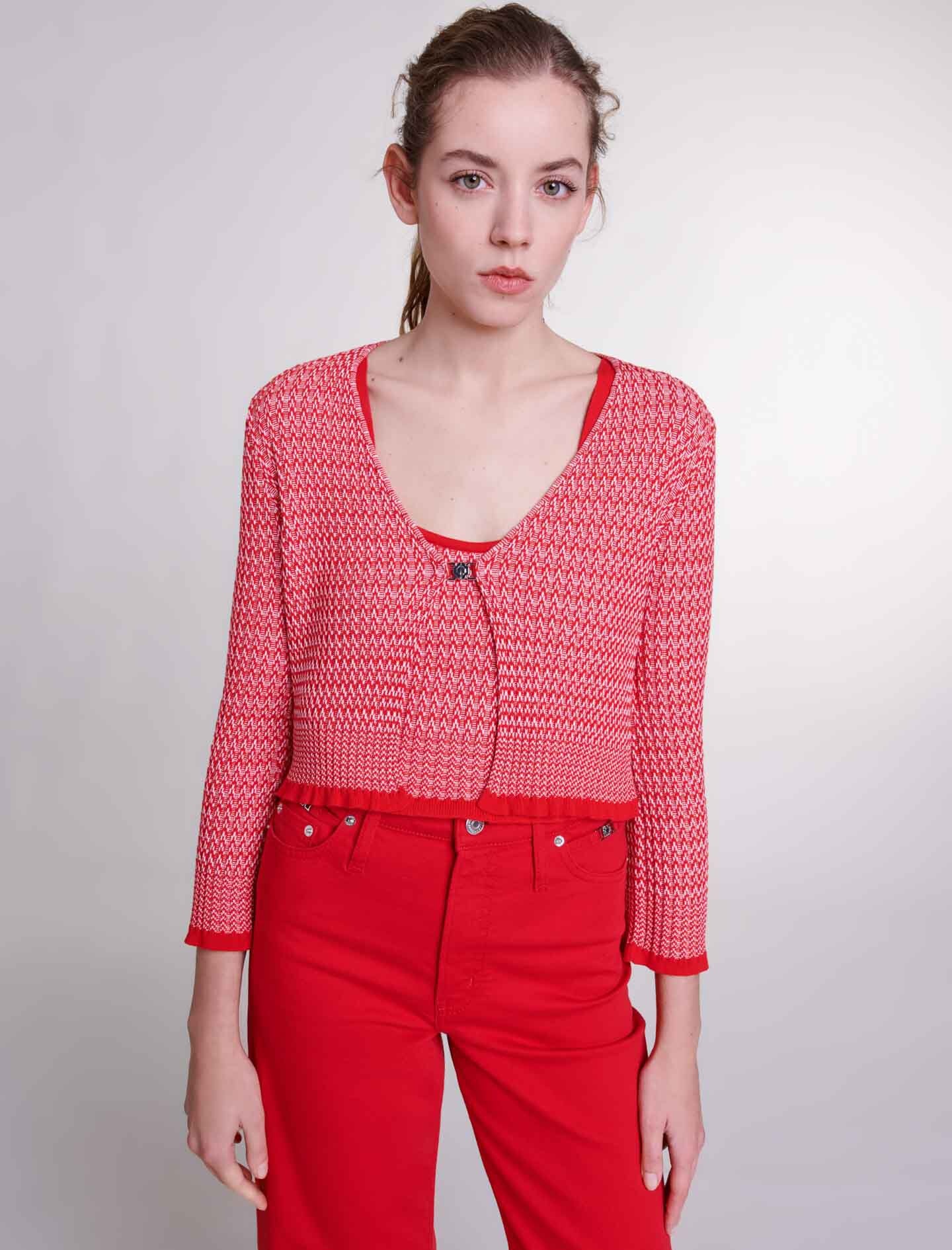 Herringbone knit twin set - 5