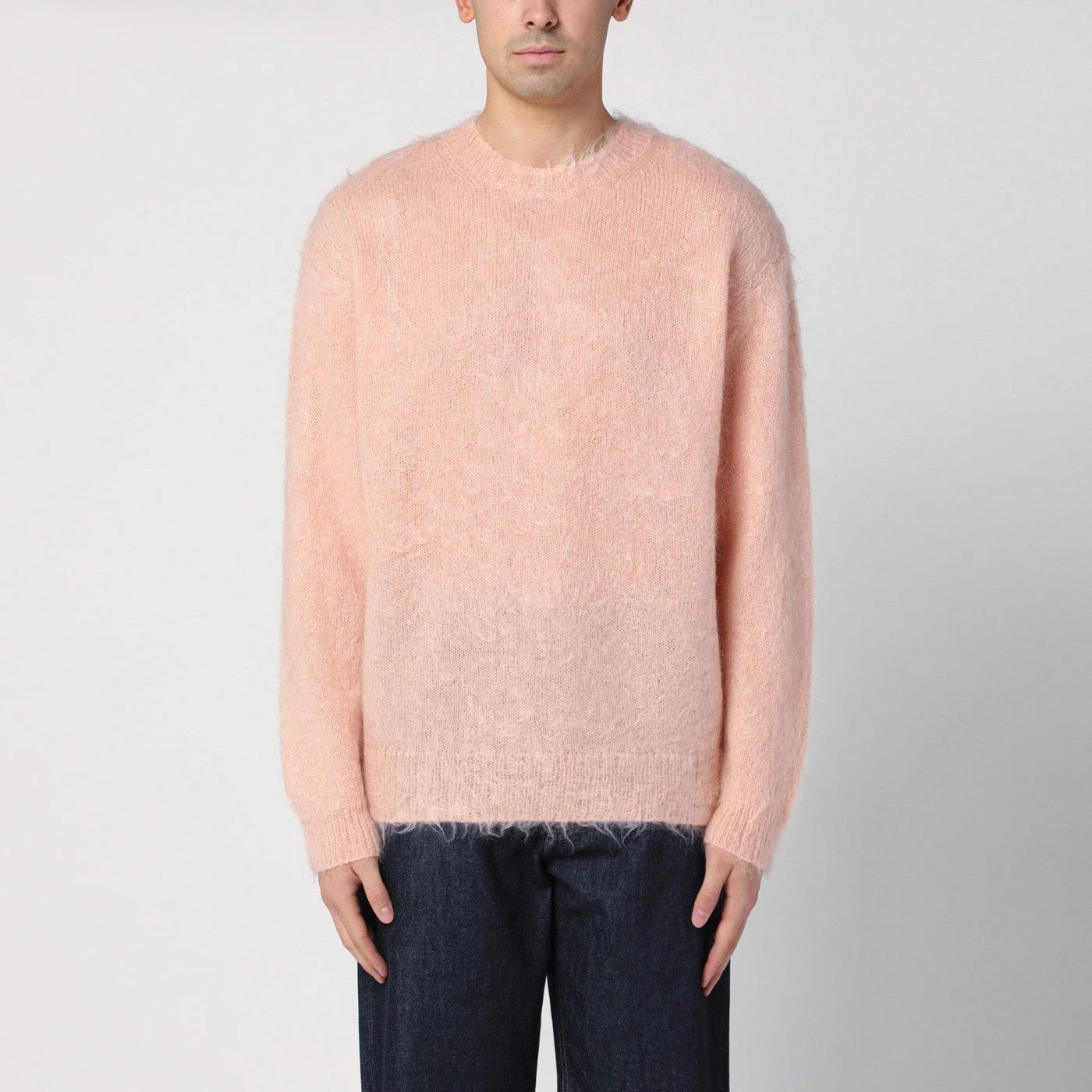 Pink mohair and wool jumper - 1