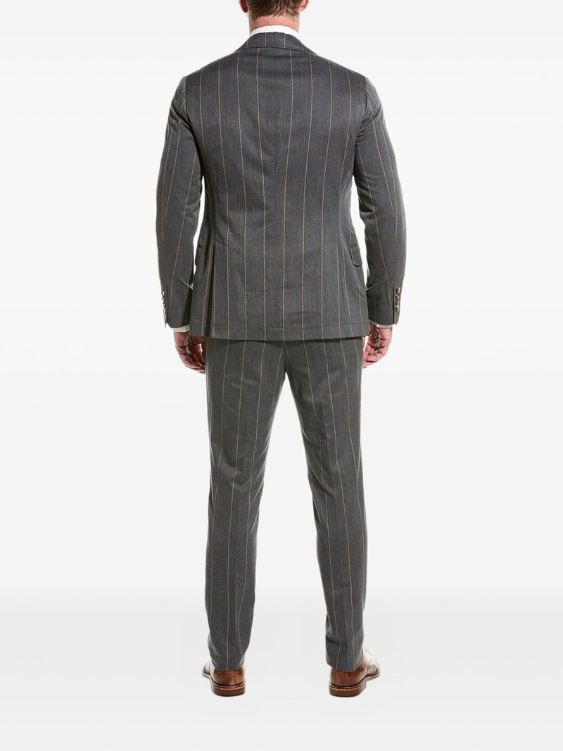 Brunello Cucinelli pinstripes single-breasted suit outlook