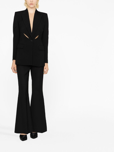 VERSACE cut-out single-breasted blazer outlook