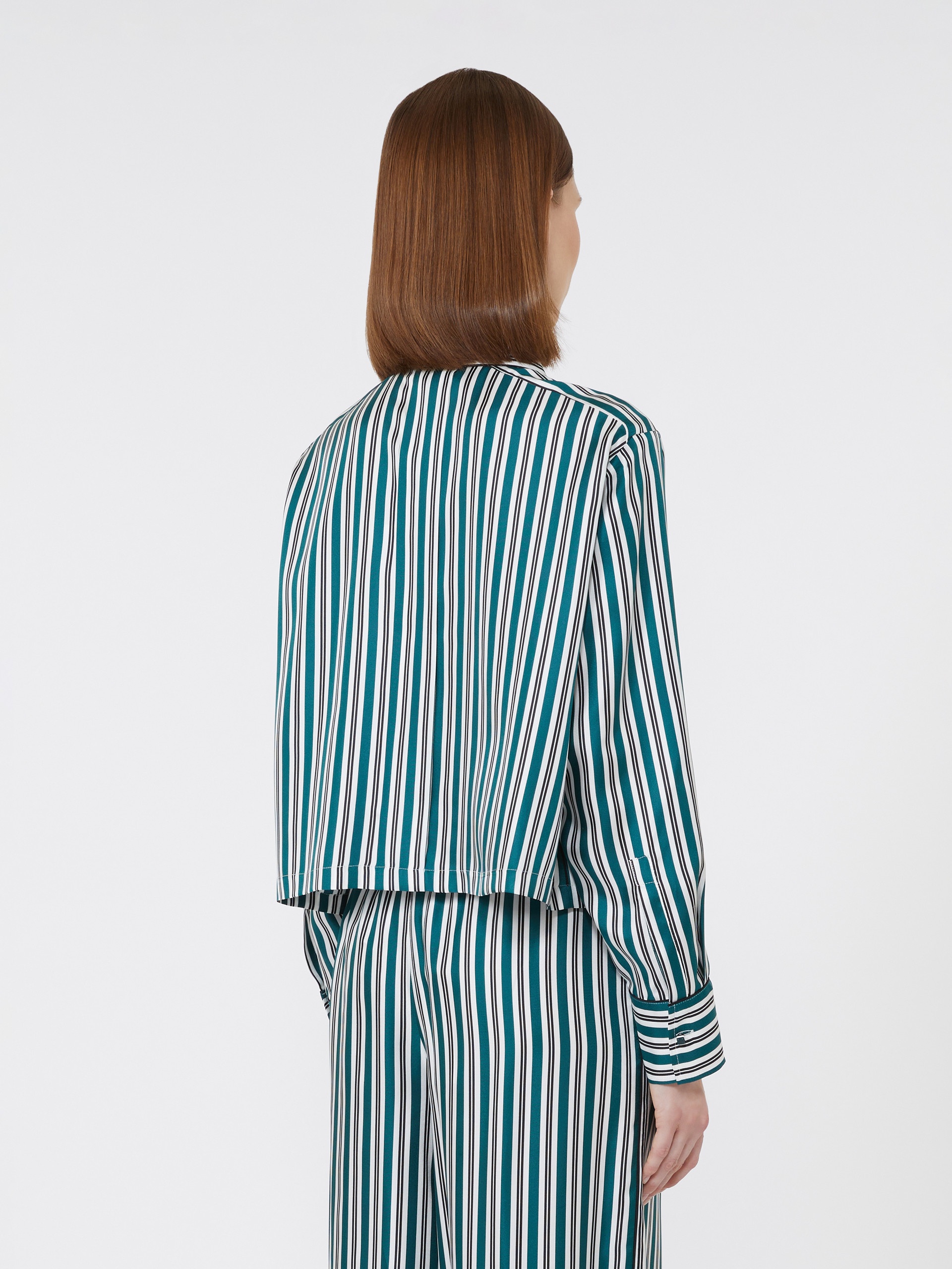 BRAMA Printed silk cropped shirt - 4