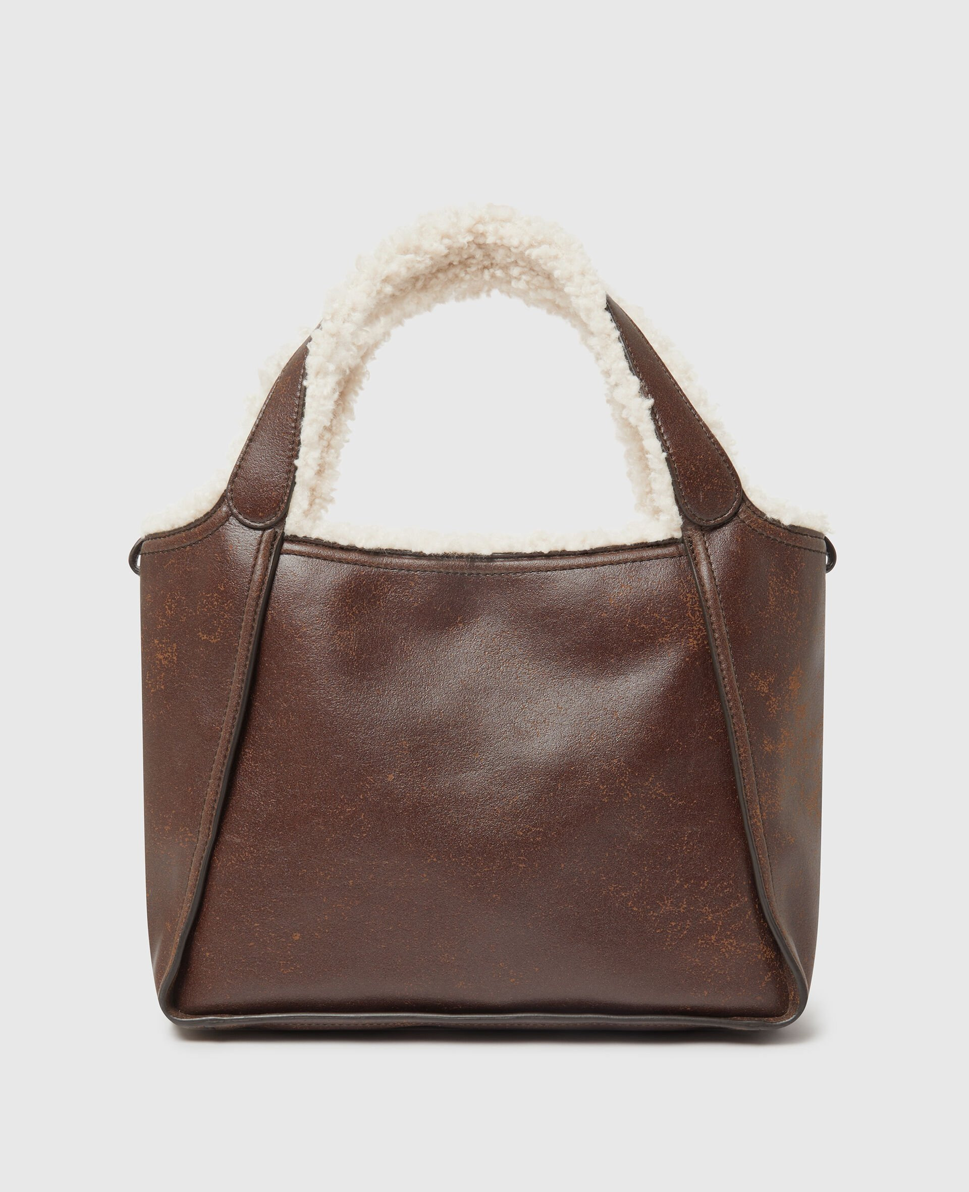 Logo Plush-Lined Crossbody Tote Bag - 4