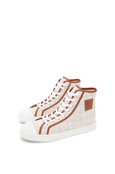 Loewe High top sneaker in Anagram jacquard and calfskin outlook