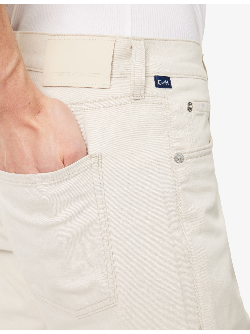 Elijah Relaxed Straight-Leg Linen-Blend Denim Jeans - 5
