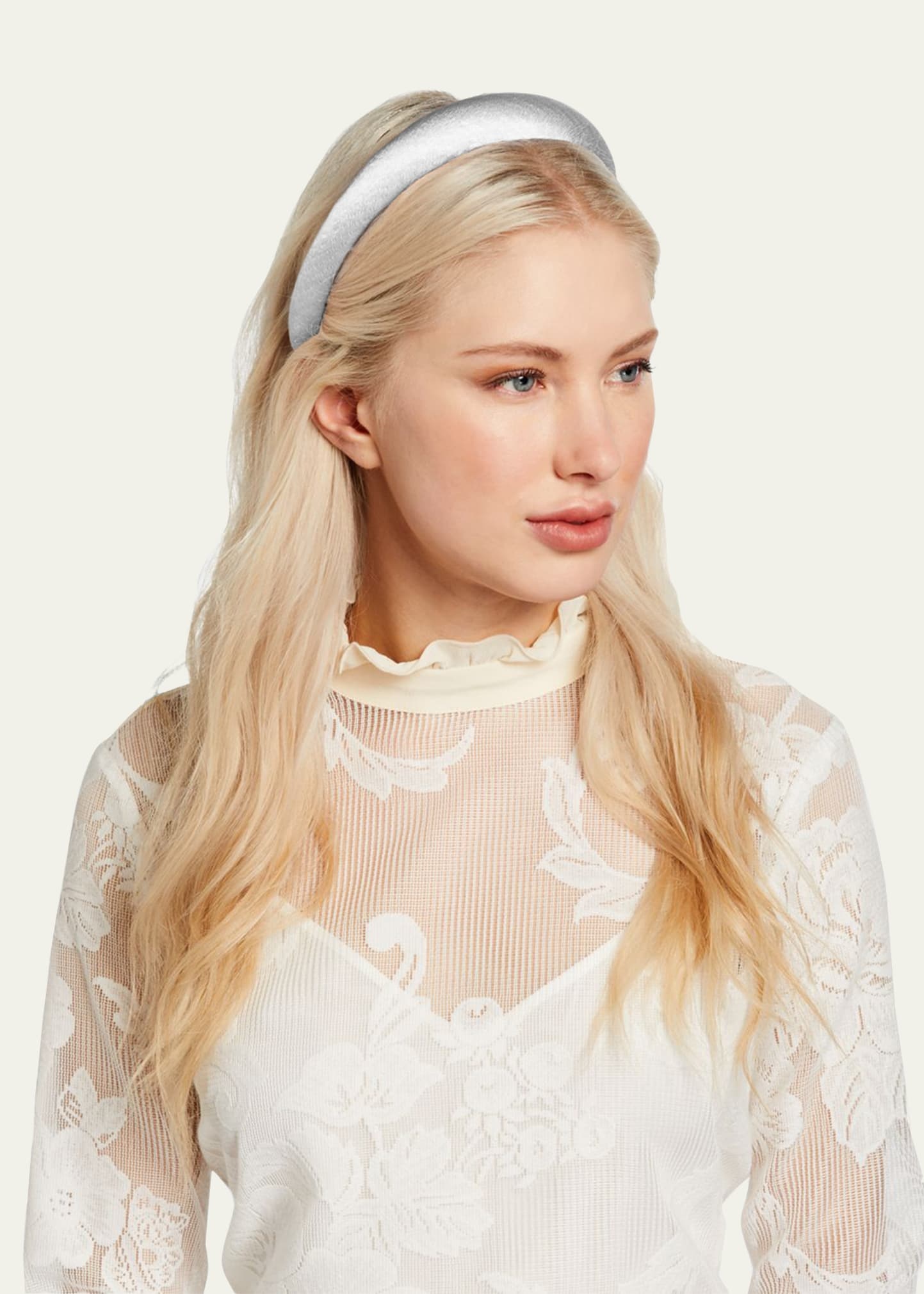 Tori Hammered Silk Satin Headband - 2