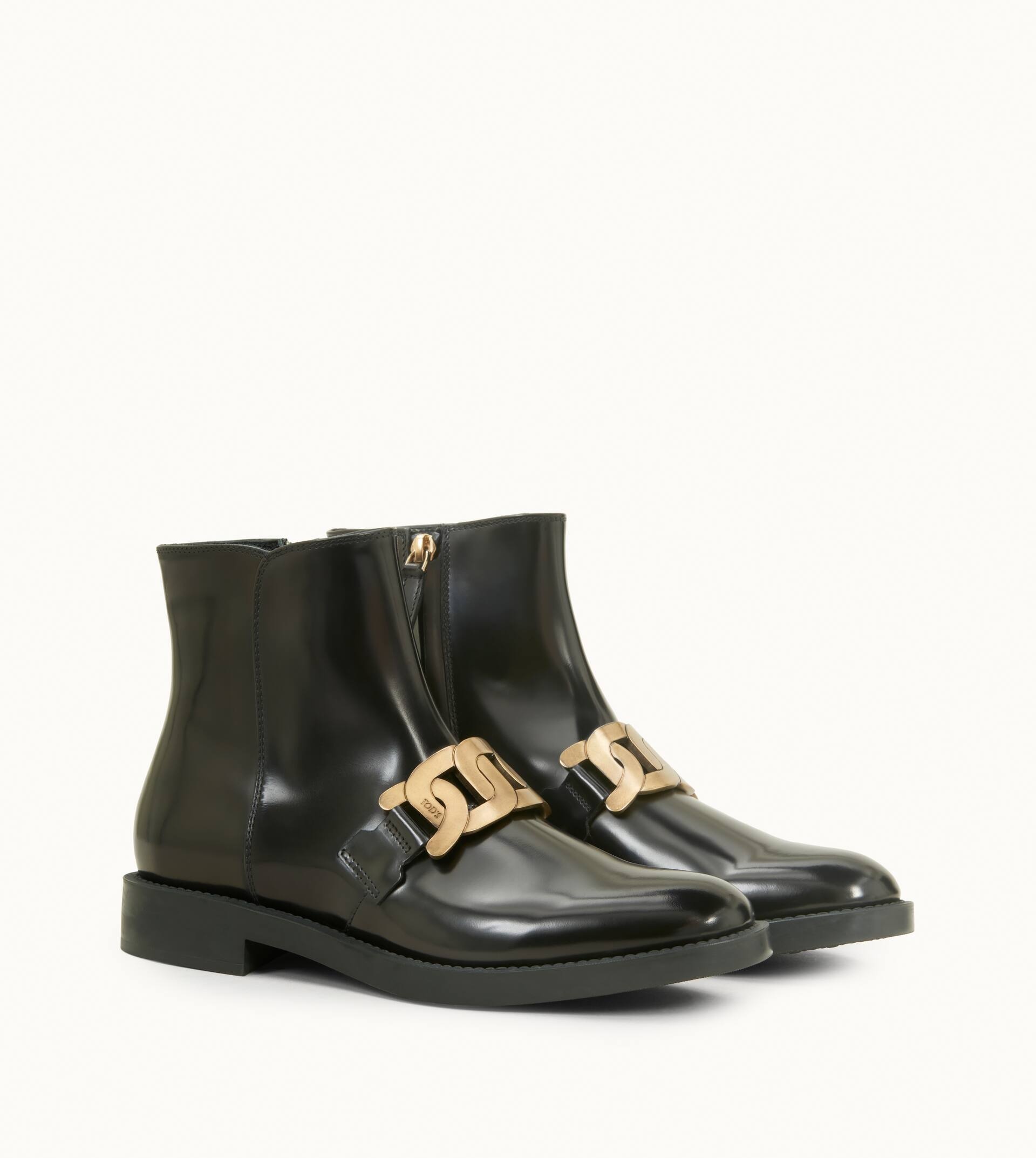 KATE ANKLE BOOTS IN LEATHER - BLACK - 4