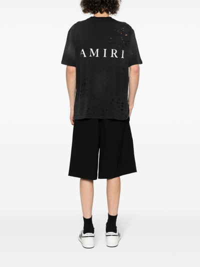 AMIRI distressed logo-print T-shirt outlook