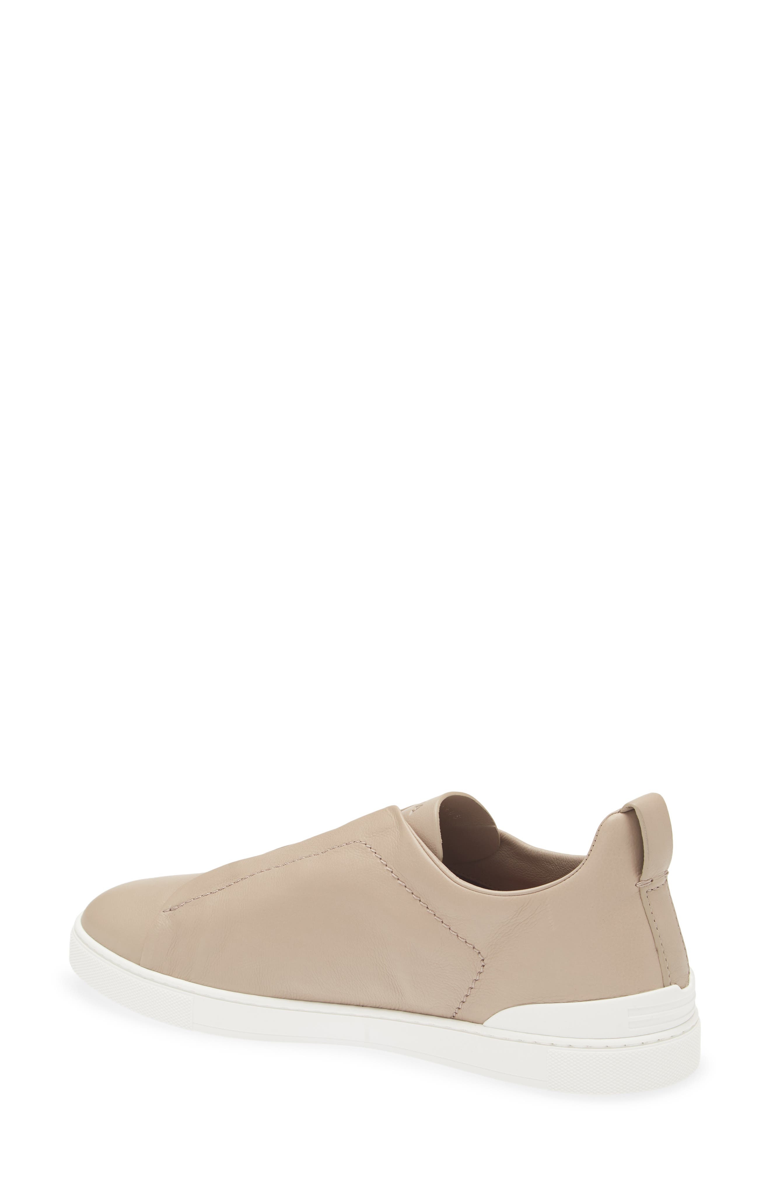 ZEGNA Triple Stitch Slip-On Sneaker in Light Taupe at Nordstrom - 2