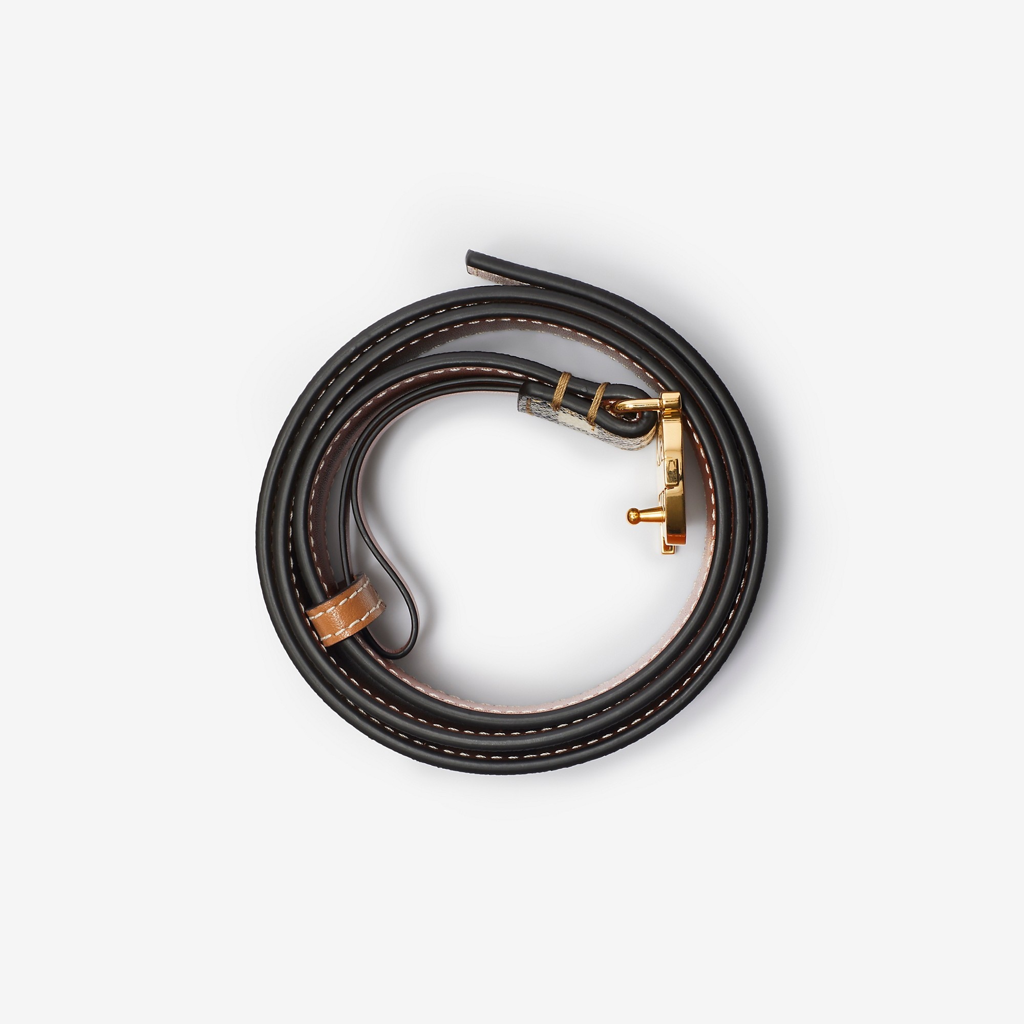 Check and Leather TB Belt - 3