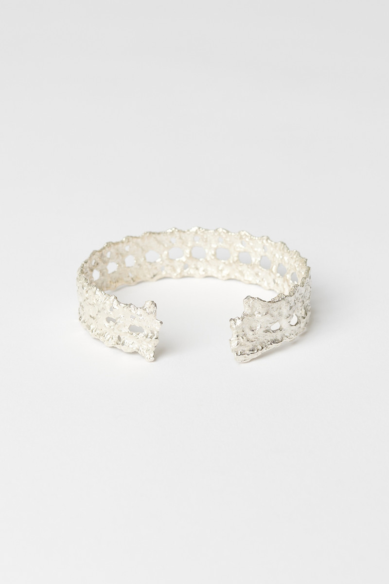 Abstract Lace Bangle Sterling Silver 4