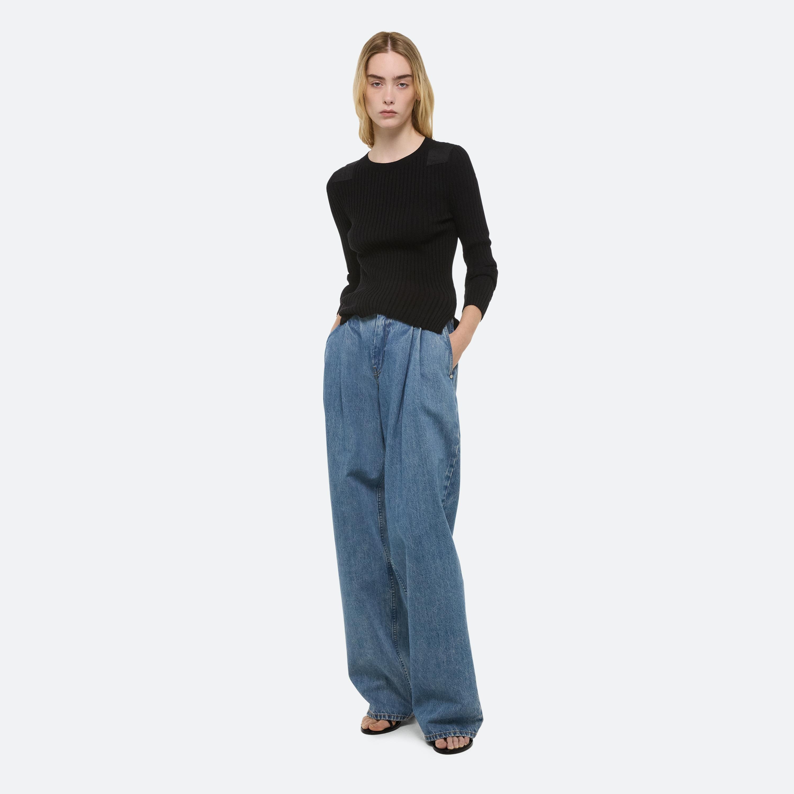 DOUBLE-PLEATED JEANS - 7