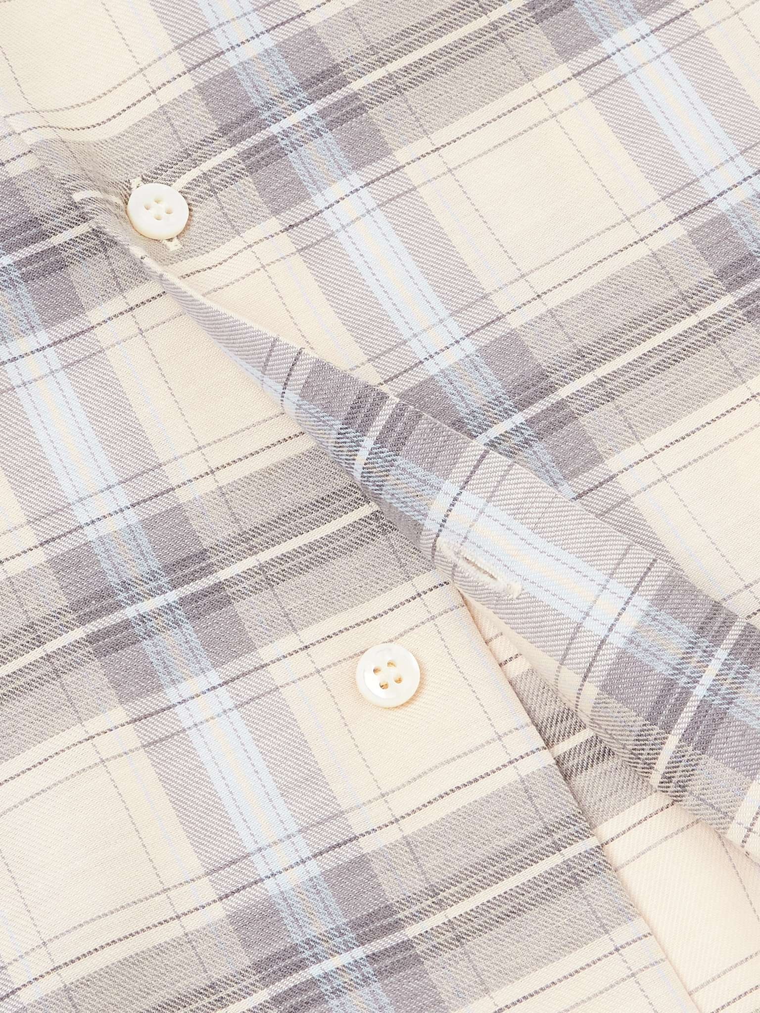 Checked Cotton and Cashmere-Blend Shirt - 4