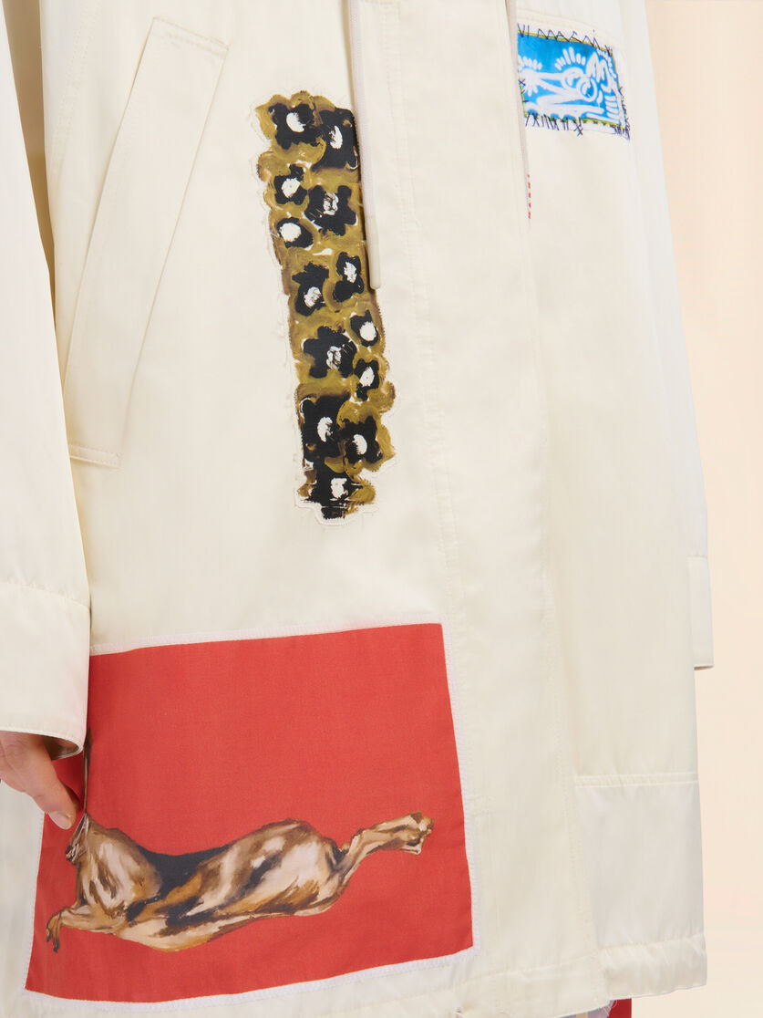 CREAM TAFFETA PARKA - 5