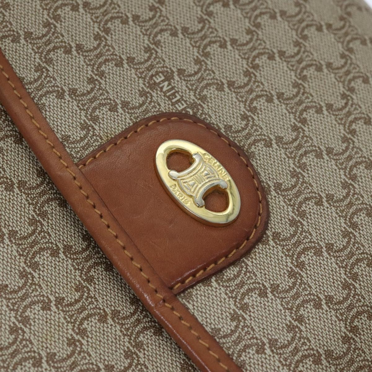 CELINE Macadam Canvas Hand Bag Beige Gold - 16