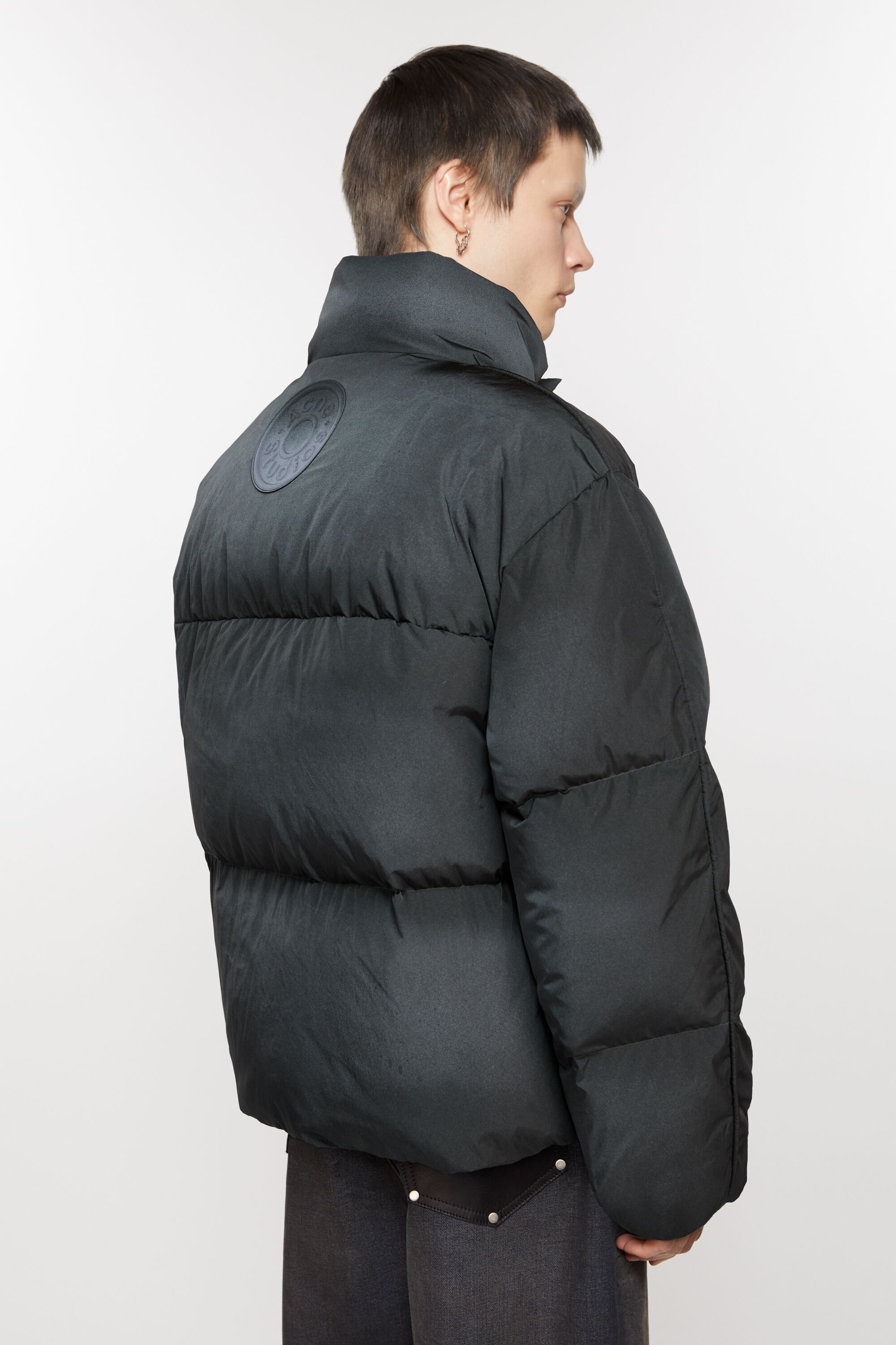 Puffer jacket sprayed - Black - 4