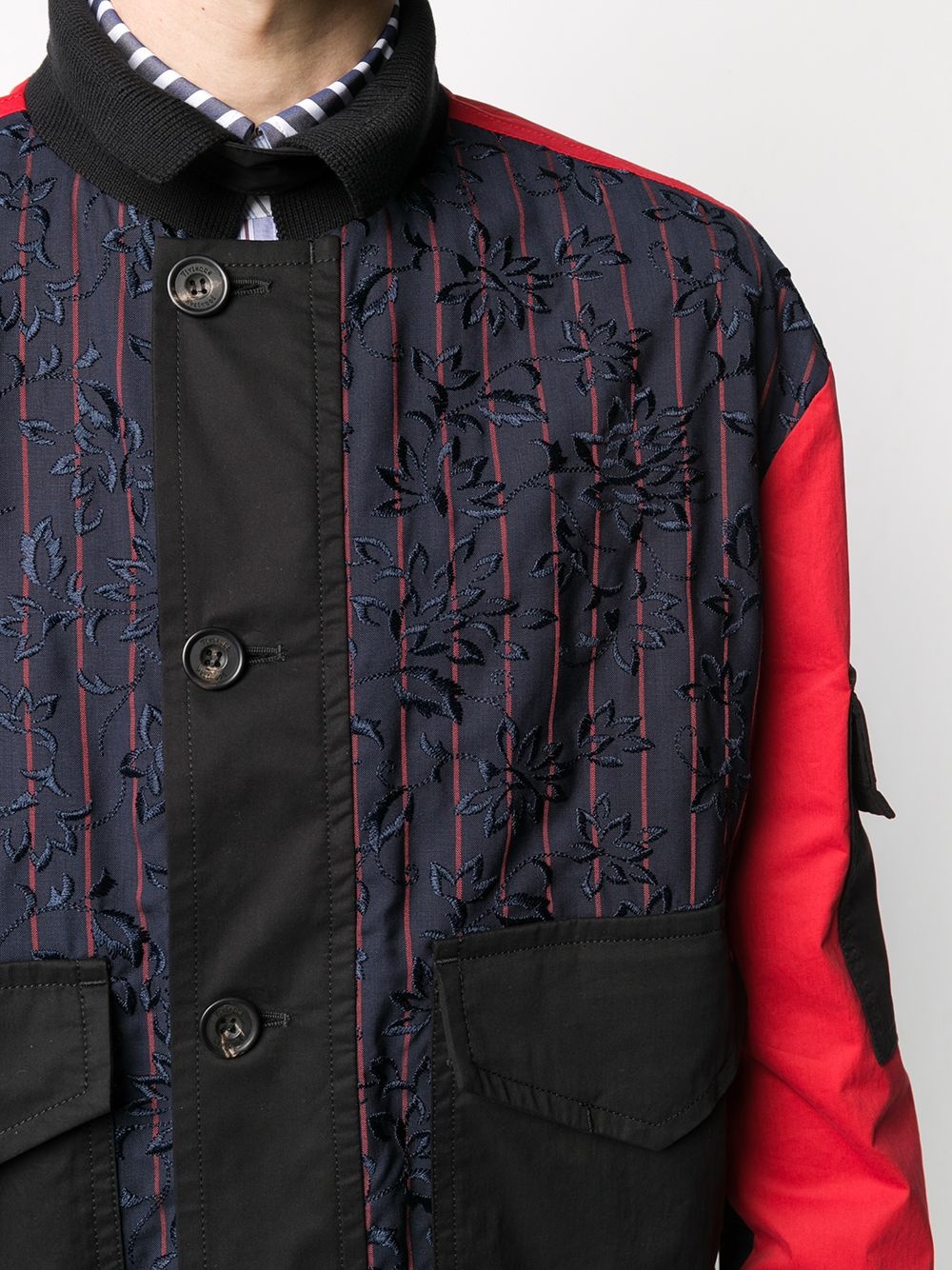 CONTRAST SLEEVE JACKET - 4