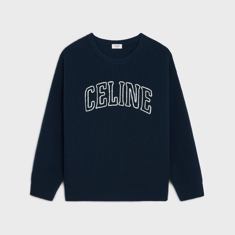 celine oversized sweater in ribbed wool - 1