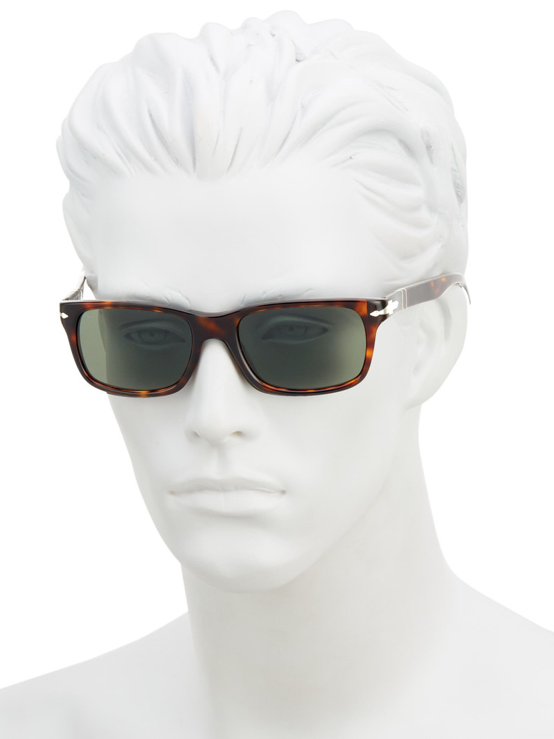 Men's 55MM Havana Rectangular Sunglasses - Havana 4