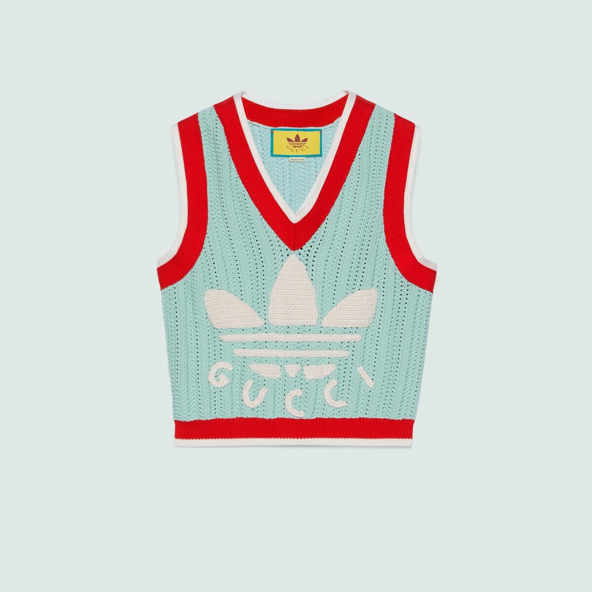 adidas x Gucci rib stitch sleeveless top - 1