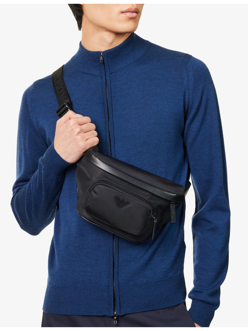 EMPORIO ARMANI Logo-Embellished Nylon Belt Bag outlook