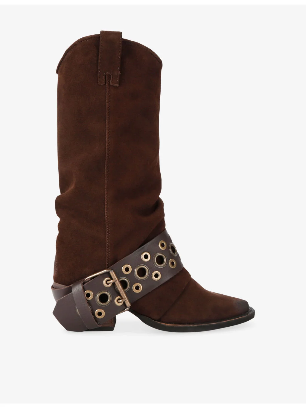 Ashwood Suede Buckle Knee-High Boots - 1