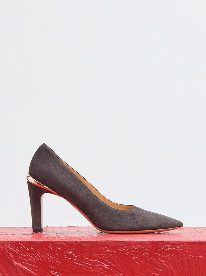 Edwina High Heel Stiletto Pump in Chocolate Suede - 5