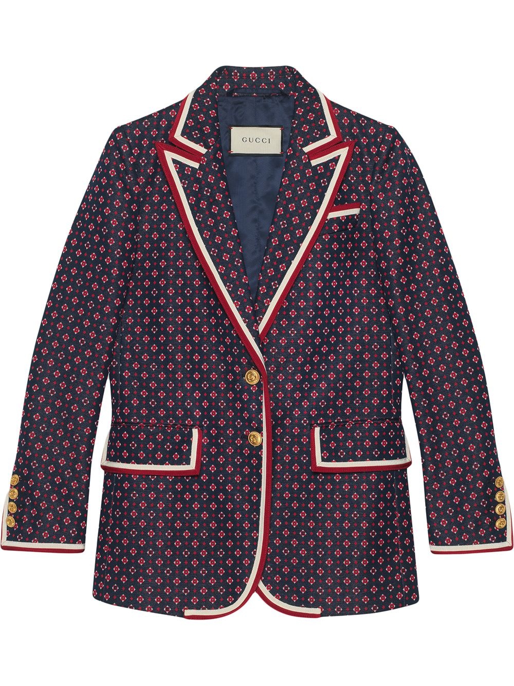 Jacket with geometric jacquard pattern - 1