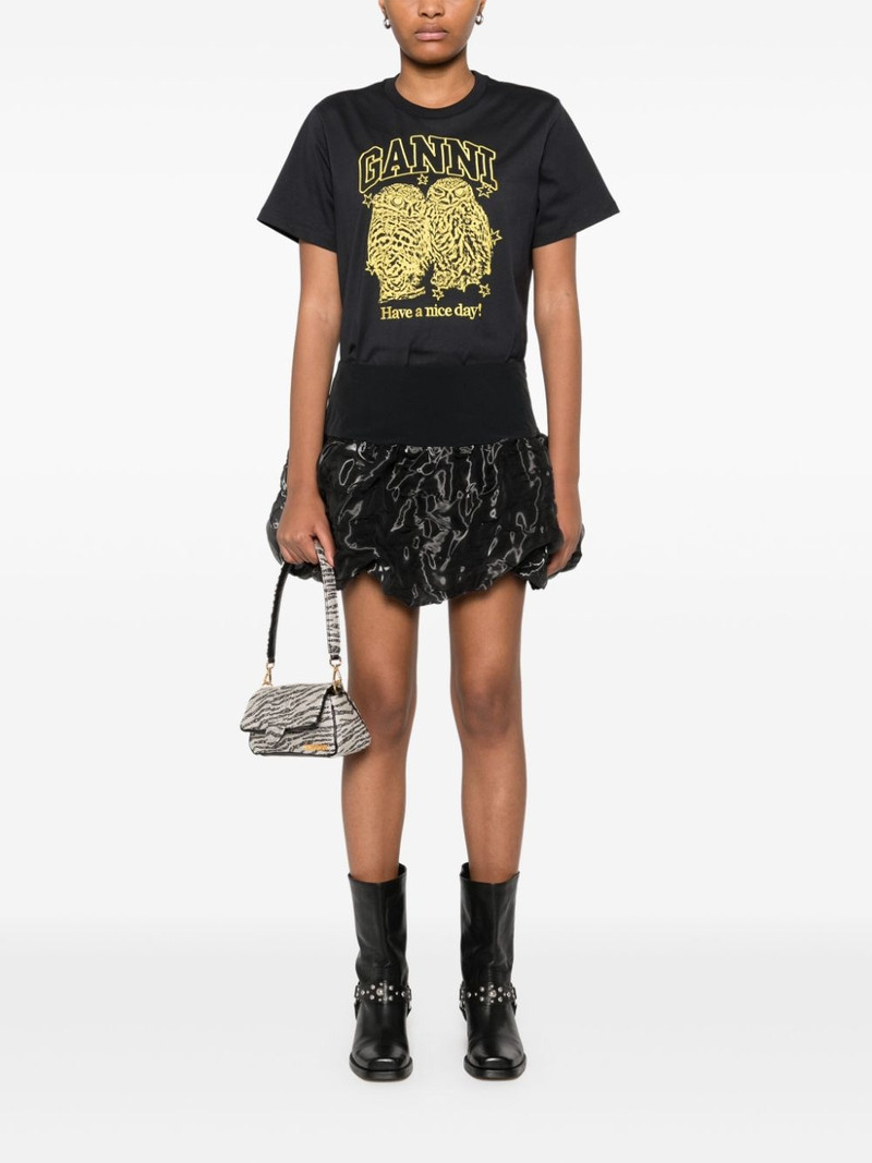 GANNI jersey owls T-shirt outlook