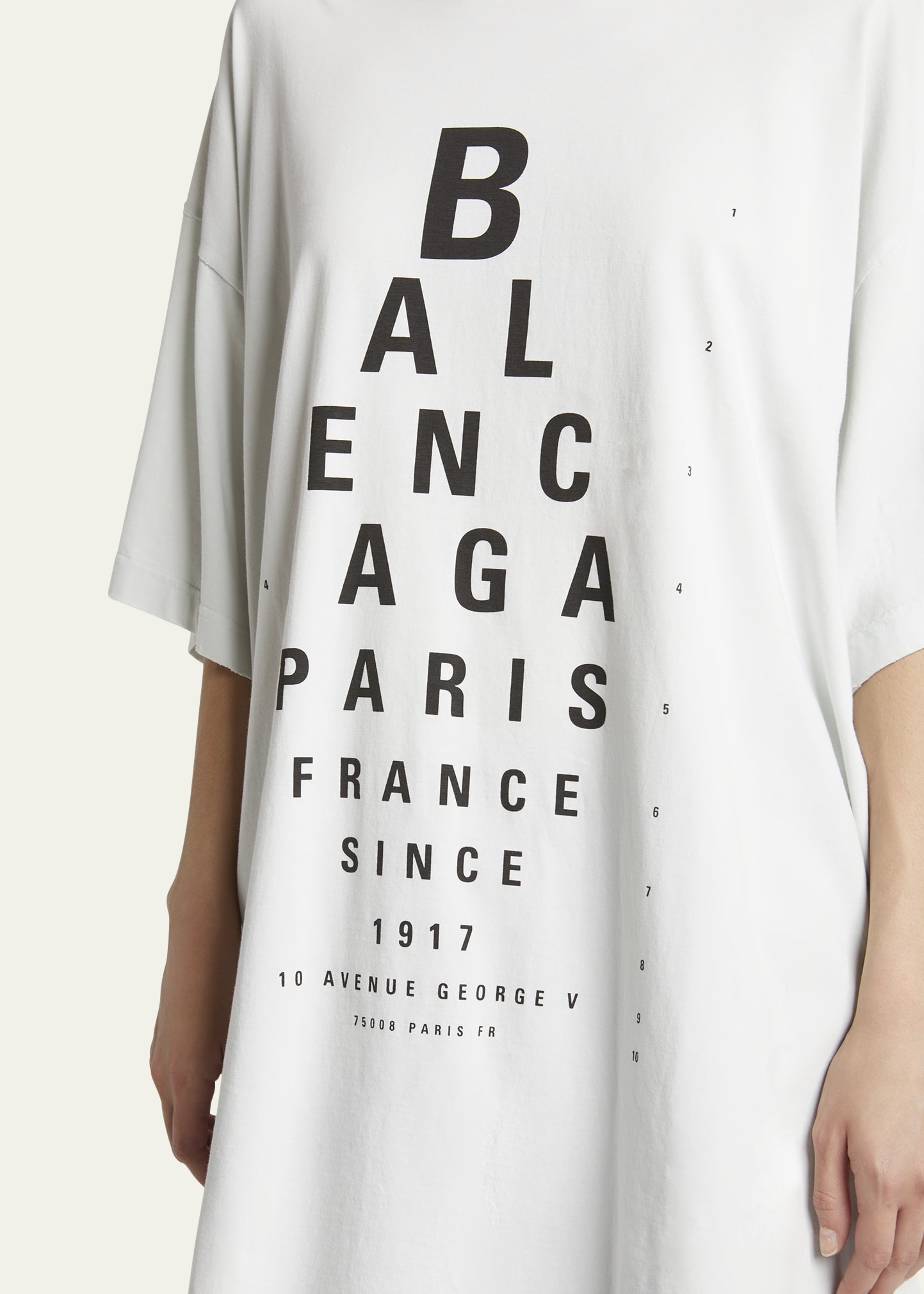 Optical Print Oversized Jersey T-Shirt - 5