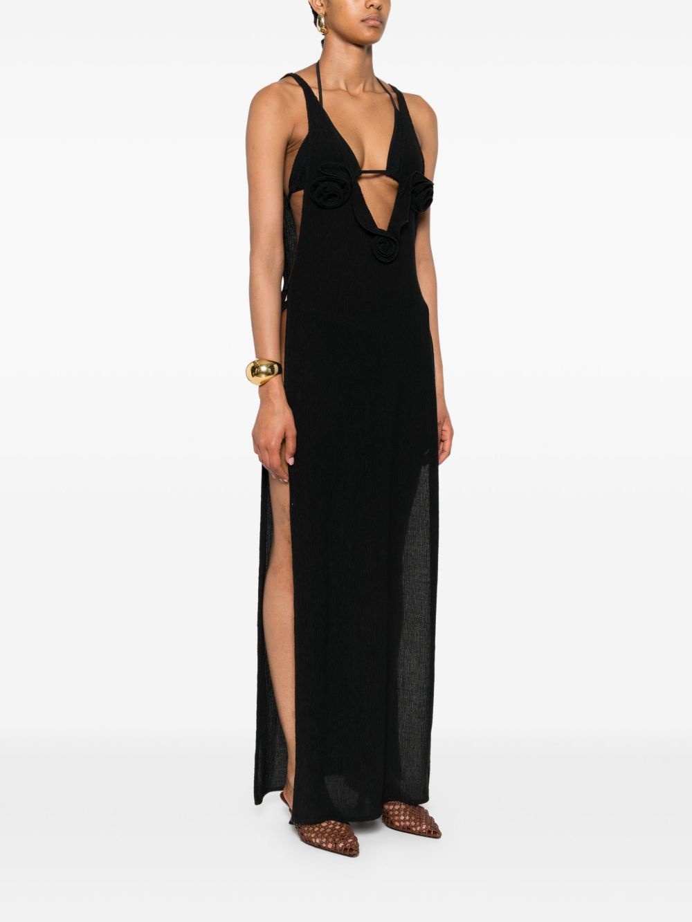 V-neck maxi dress - 3
