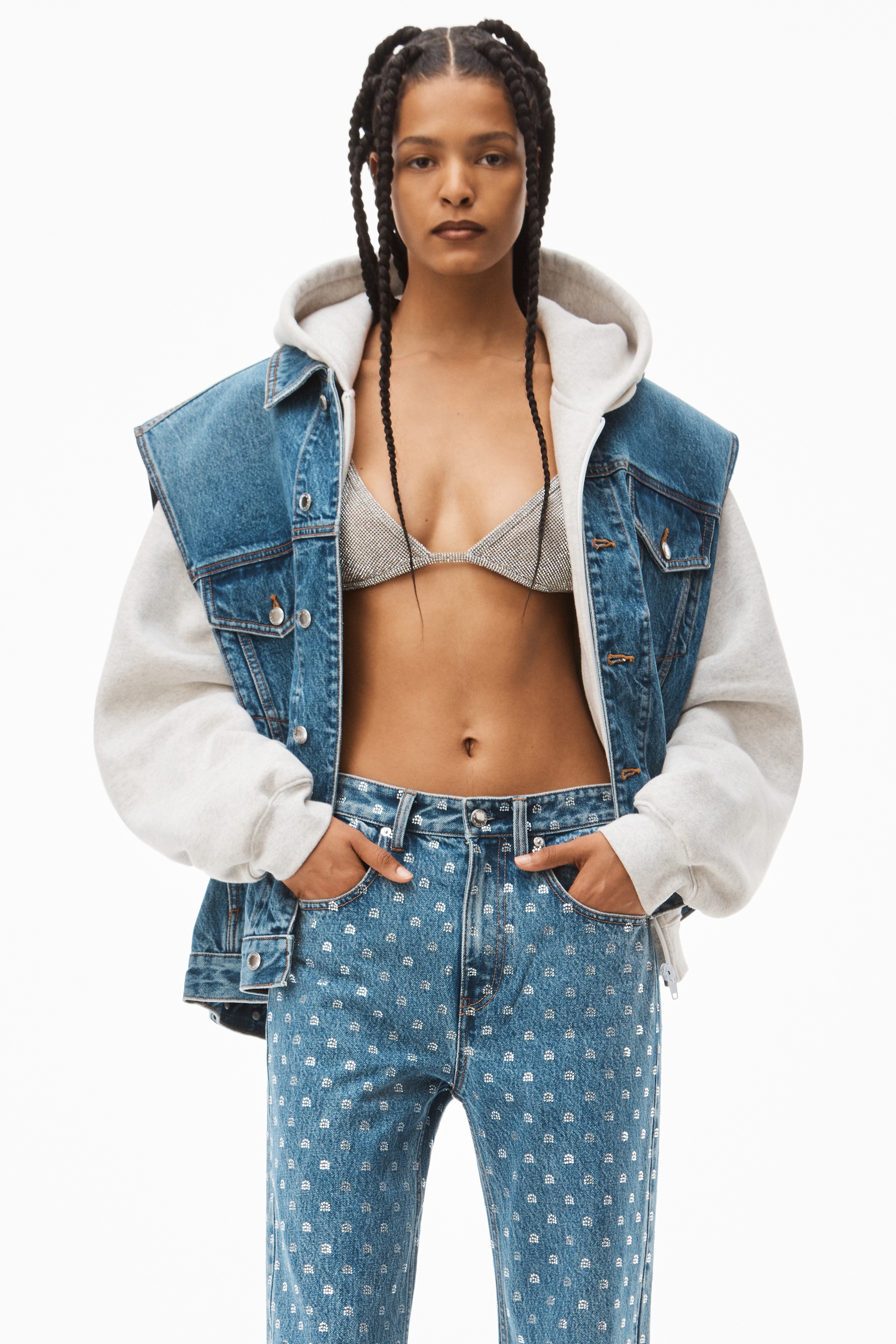 CRYSTAL A MIDRISE JEAN IN DENIM - 4