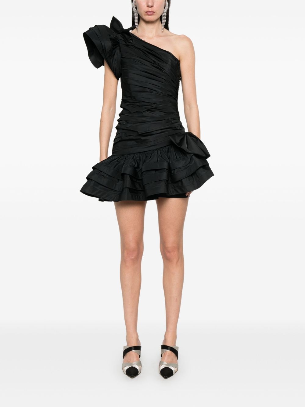 tafetta mini dress - 2