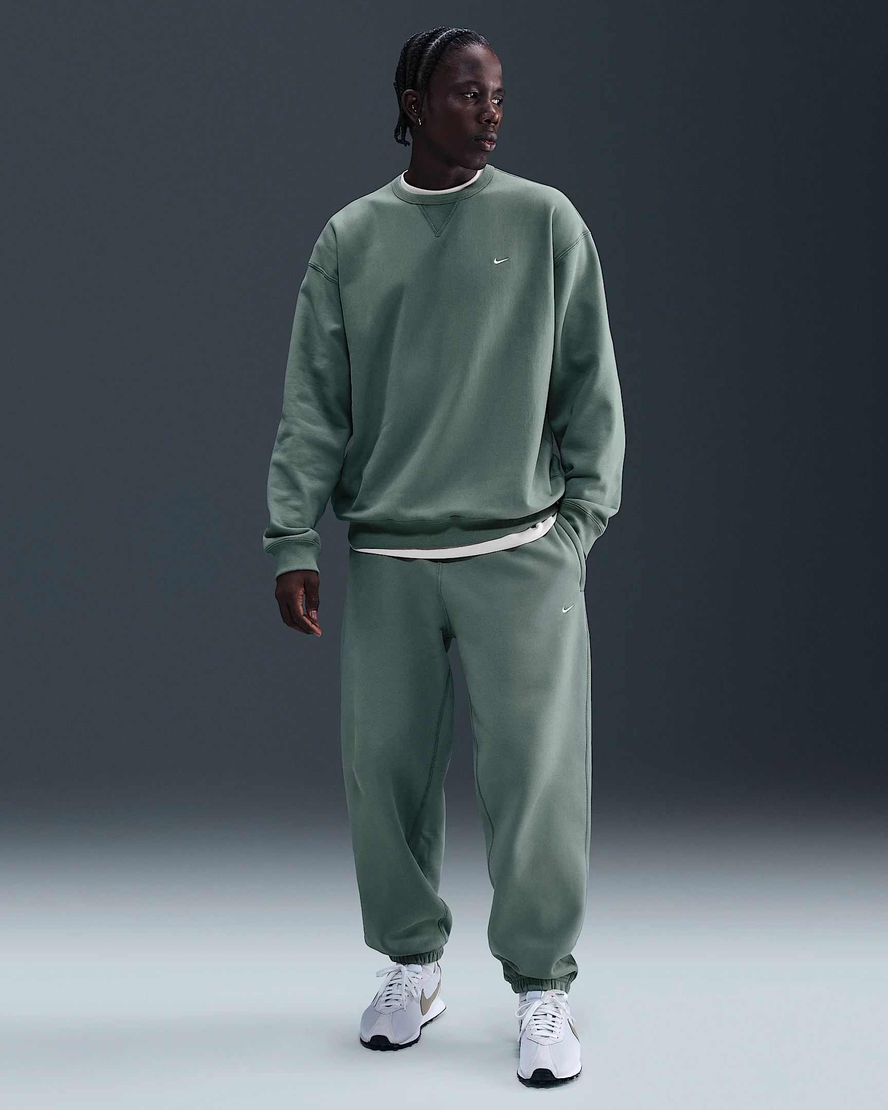 Nike Solo Swoosh Men's Cuffed Fleece Pants - 1