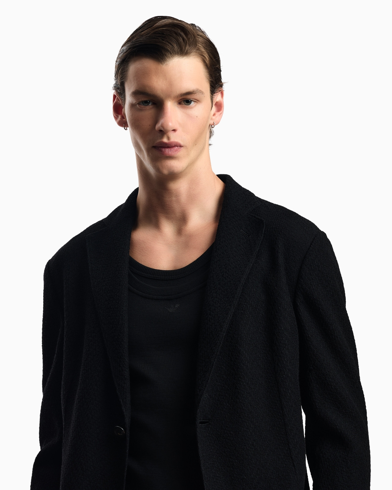 ICON SINGLE-BREASTED JACKET IN CHEVRON-MOTIF WOOL - 5
