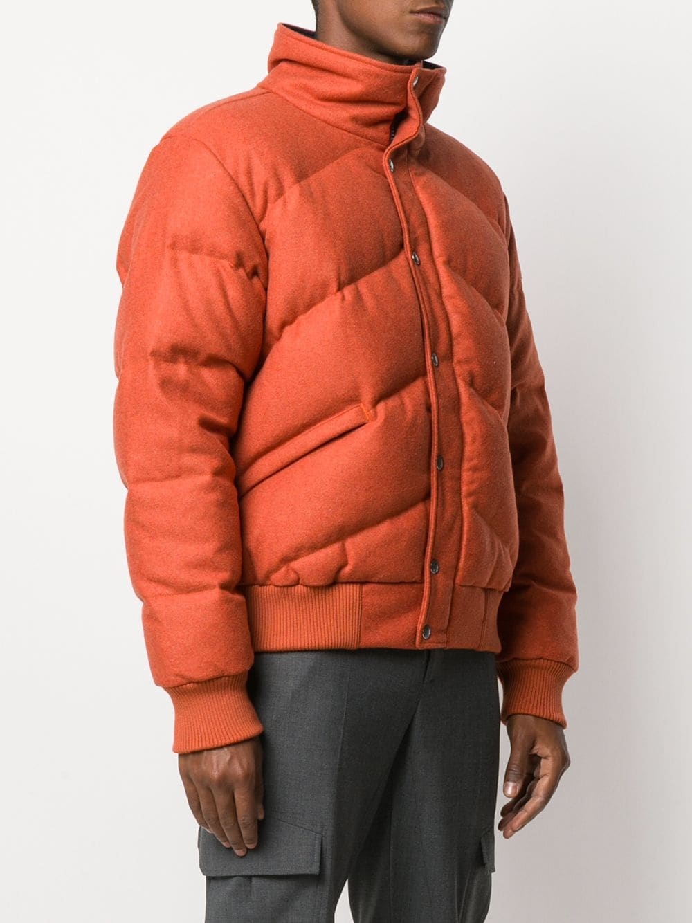 padded zip-up down jacket - 3