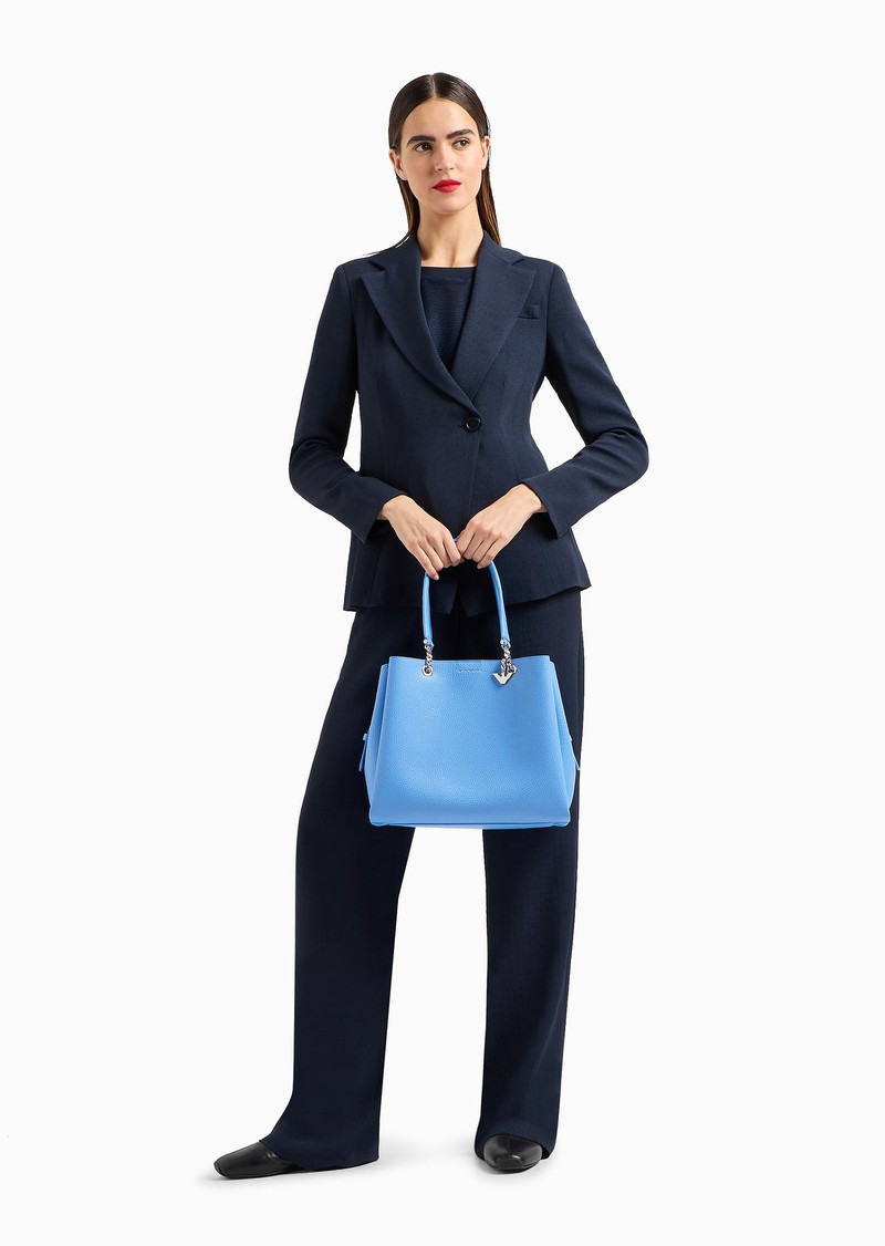 Palmellato leather-effect shopper bag with eagle charm 6