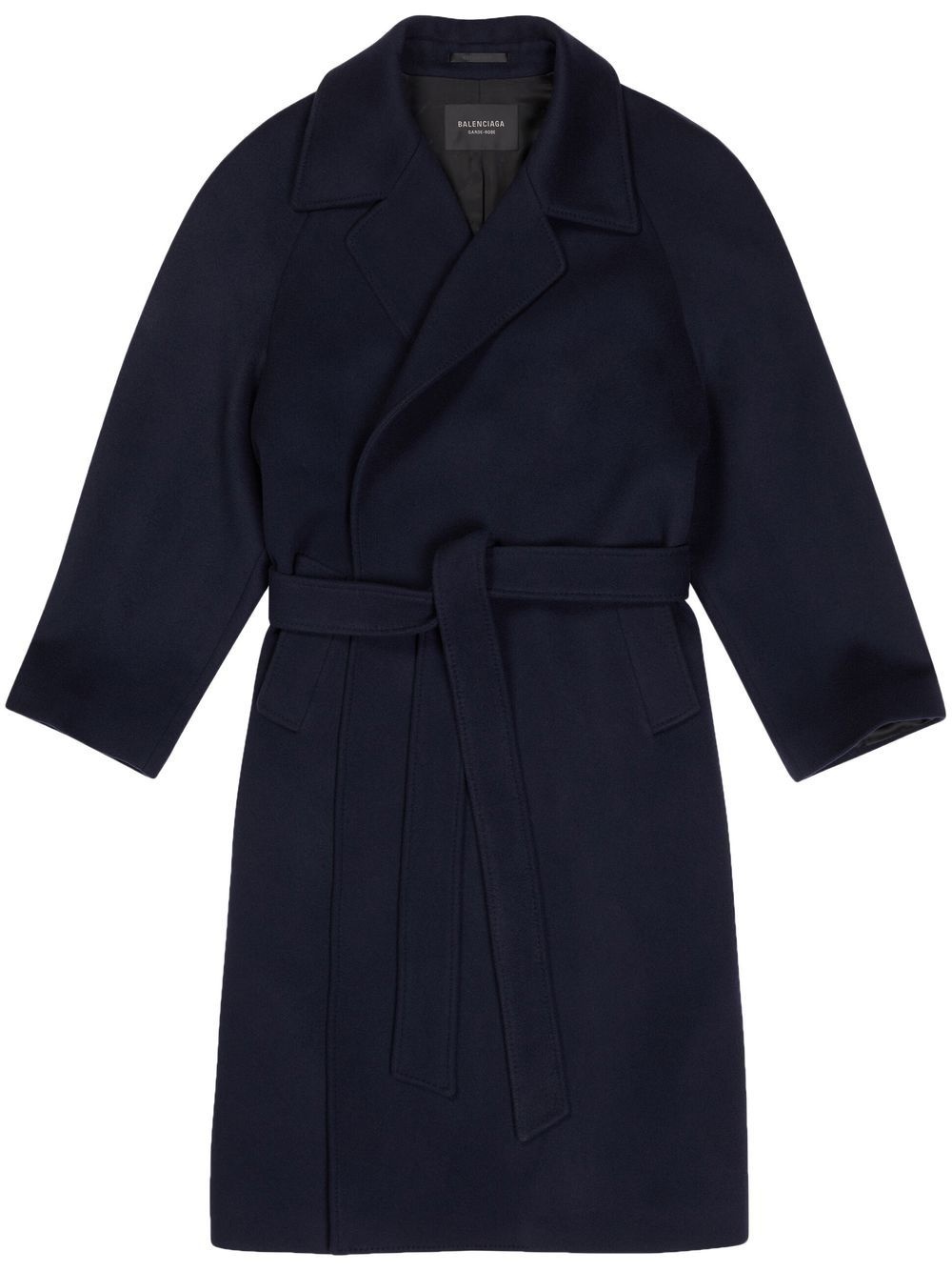 belted cashmere raglan coat - 1