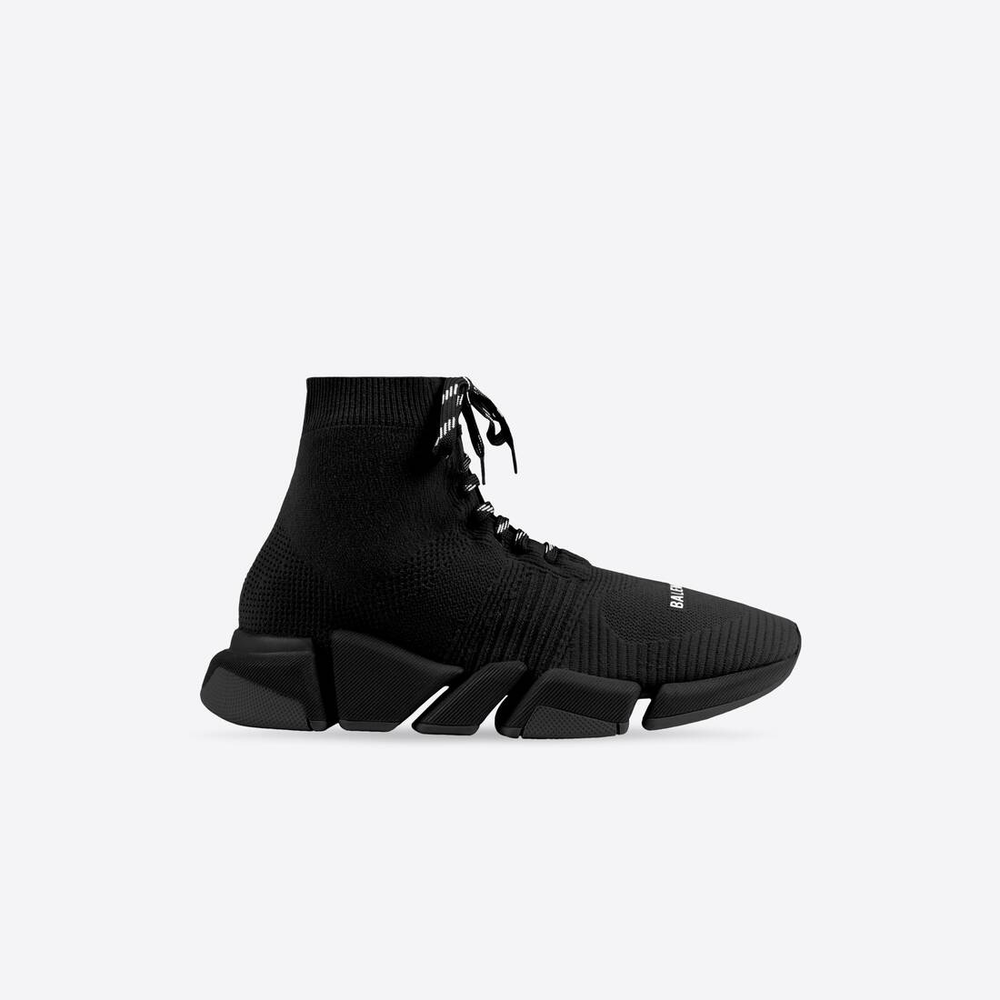 Men's Speed 2.0 Lace-up Recycled Knit Sneaker in Black - 1