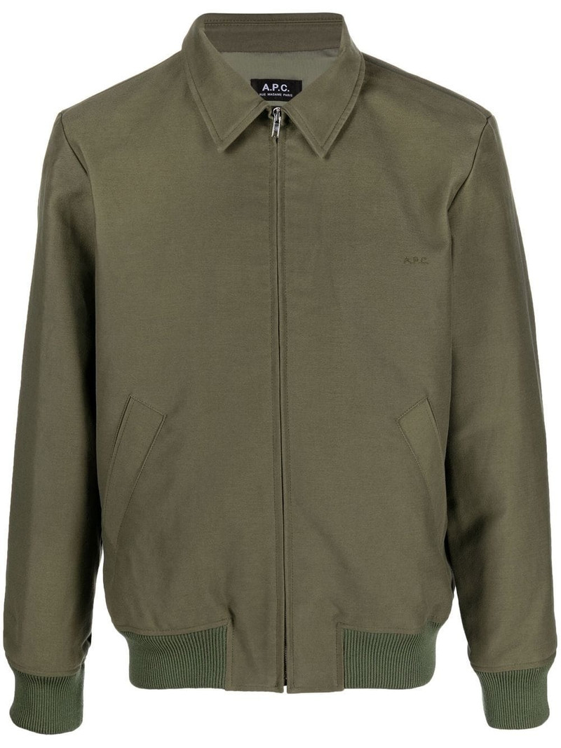 zip-up shirt jacket - 1