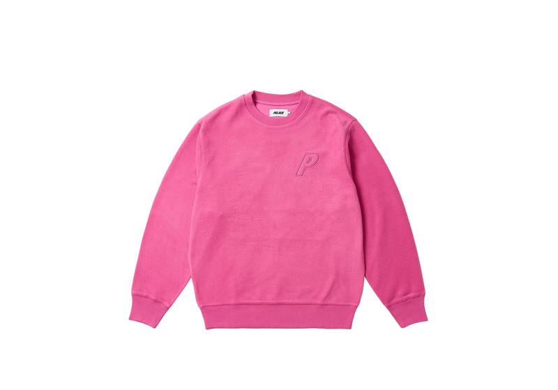 PALACE REVERSE P-3 CREW SHOCK PINK outlook