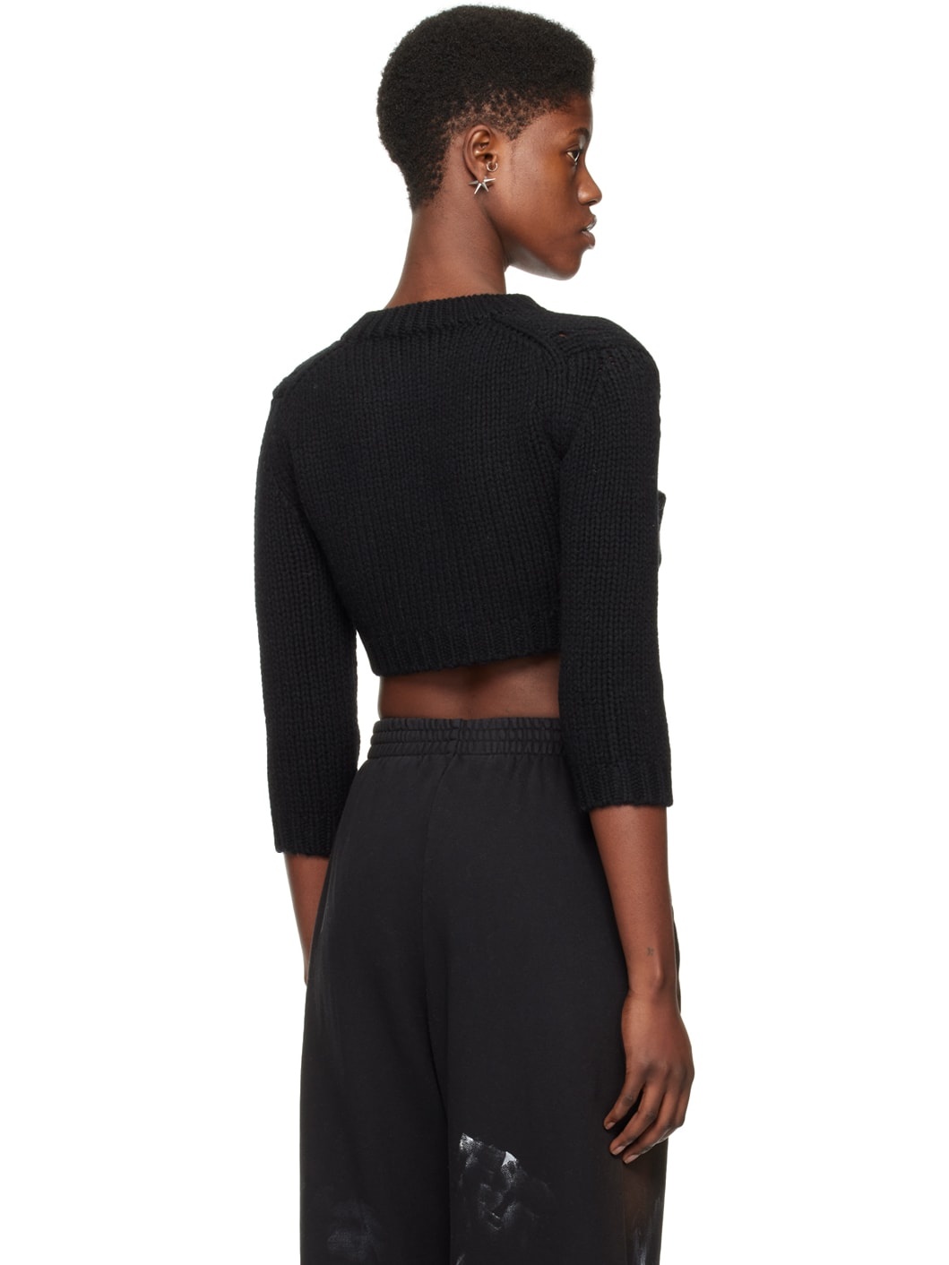 Black Patch Pocket Cardigan - 3