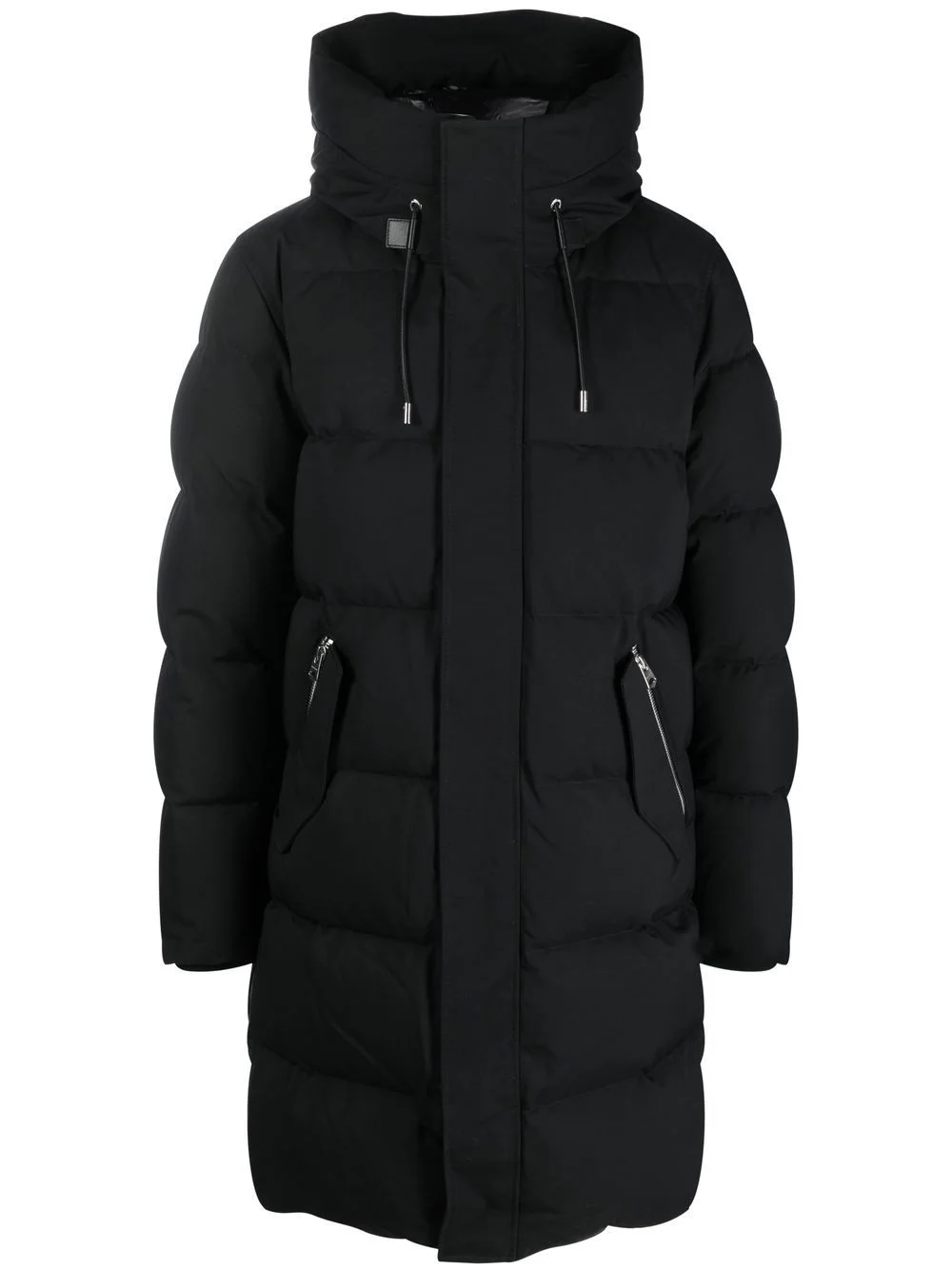 padded mid-length coat - 1