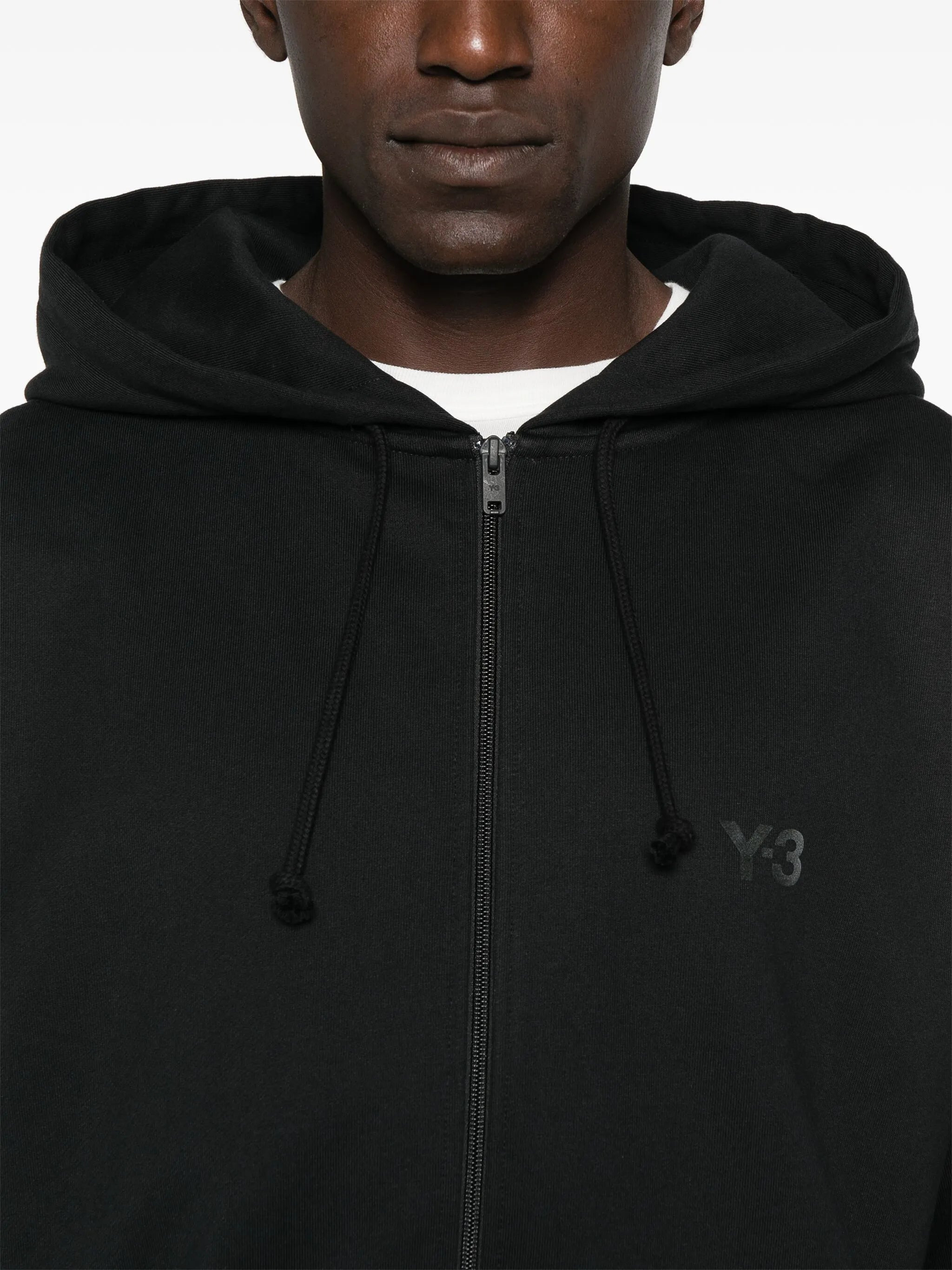 Y-3 Zip-up Logo-detail Hoodie - 3