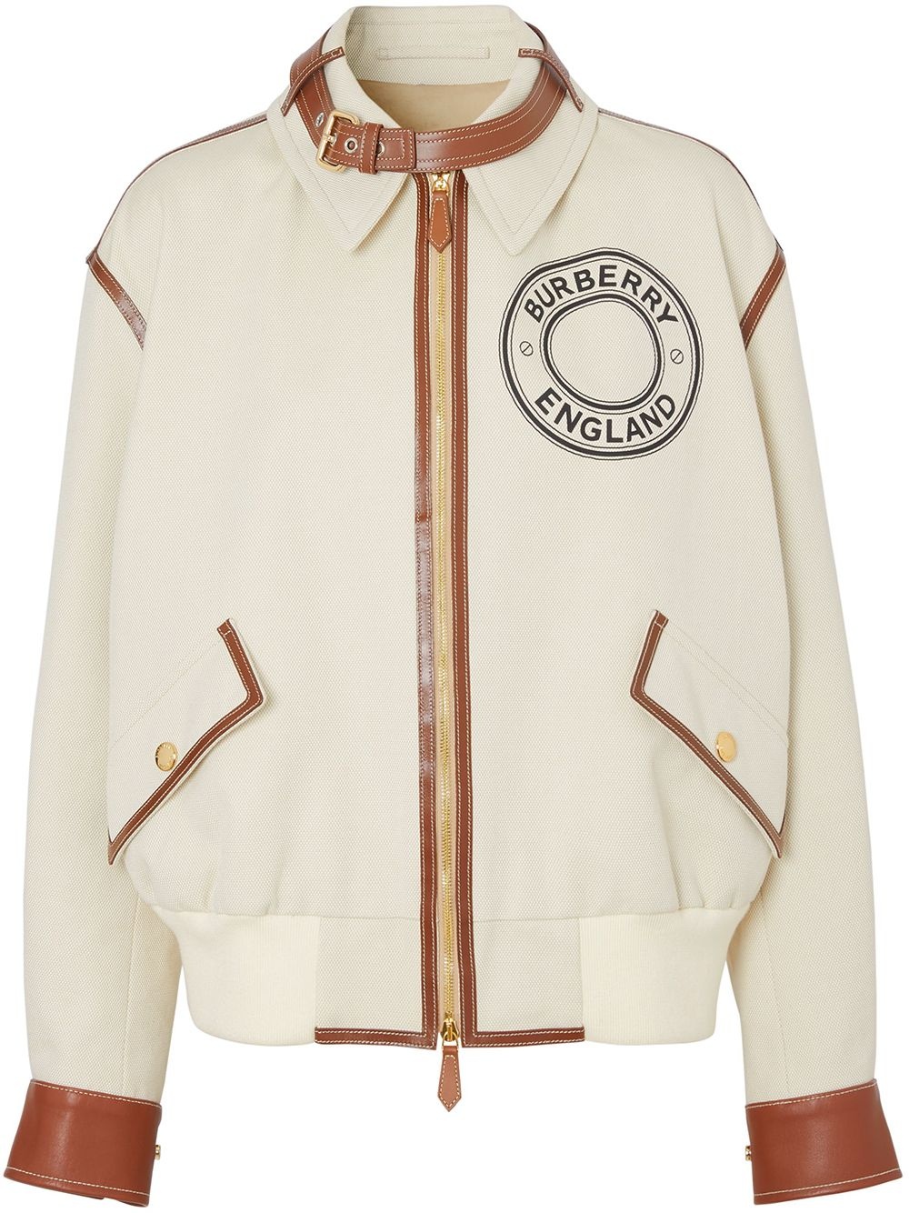 logo graphic bomber jacket - 1